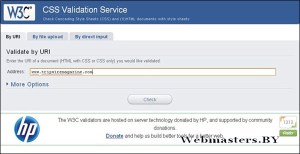 CSS validator скриншот