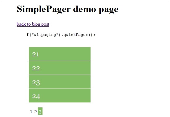 SimplePager – jQuery paging plugin