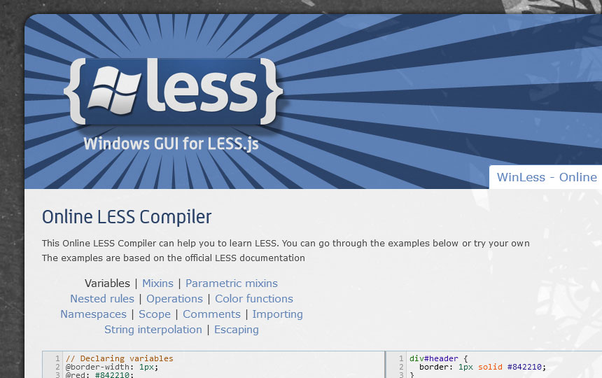 LESS-компилятор WinLess (Windows)