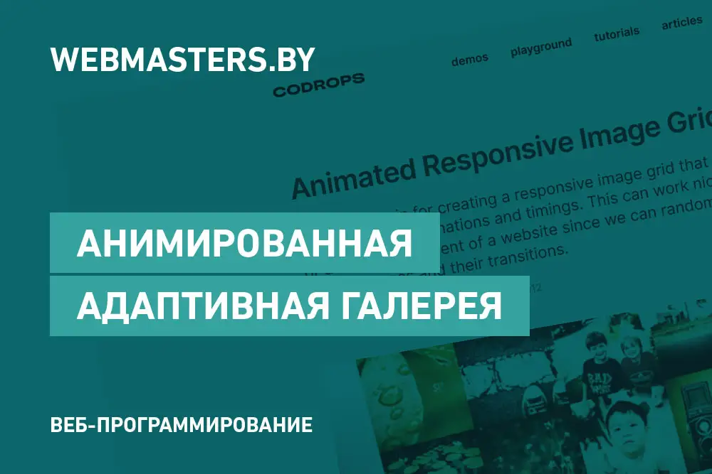 Анимированная адаптивная галерея