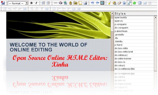 Xinha Open Source Online HTML Editor – скриншот