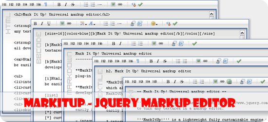 markItUp jQuery Markup Editor – скриншот